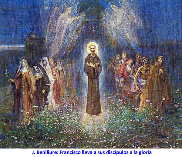 J. Benlliure: Francisco lleva a sus discípulos a la gloria