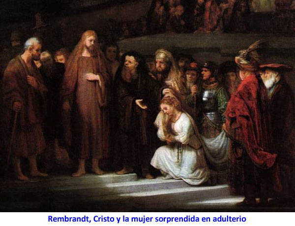Rembrandt, Cristo y la mujer sorprendida en adulterio