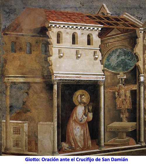Giotto: Oración ante el Crucifijo de San Damián