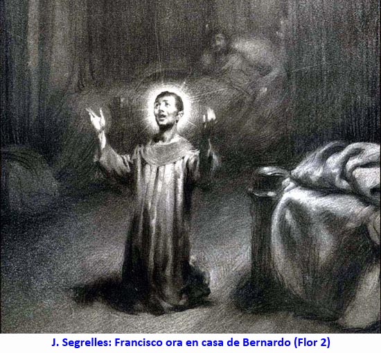 J. Segrelles: Francisco ora en casa de Bernardo (Flor 2)