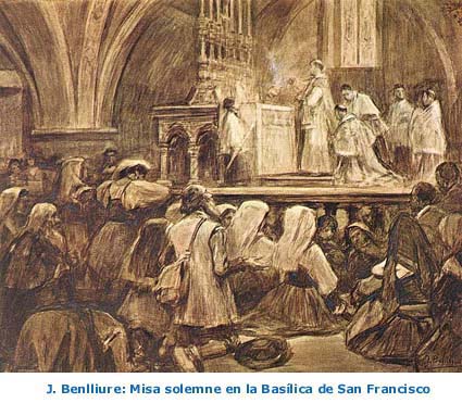 J. Benlliure: Misa solemne en la Basílica de San Francisco