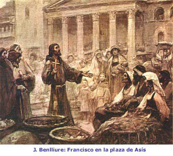 J. Benlliure: Francisco en la plaza de Asís