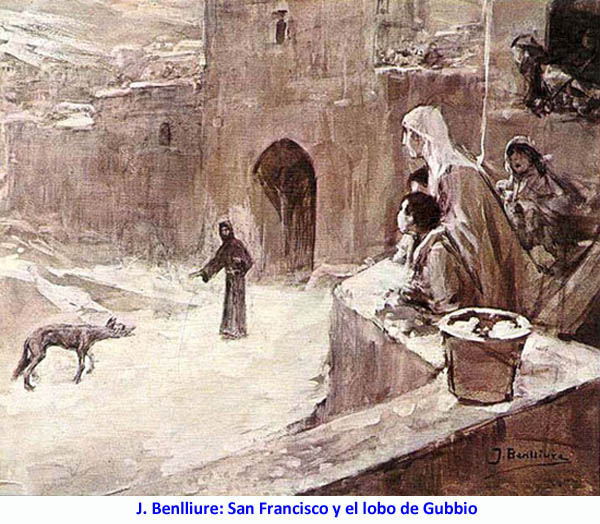 J. Benlliure: San Francisco y el lobo de Gubbio