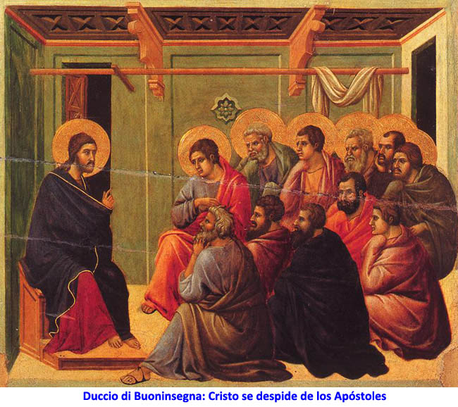 Duccio di Buoninsegna: Cristo se despide de los Apóstoles