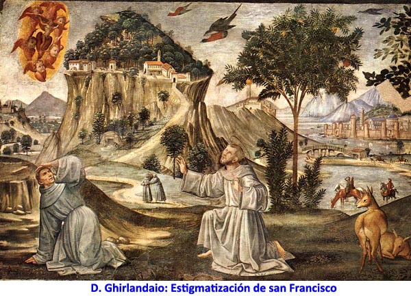 D. Ghirlandaio: Estigmatización de san Francisco