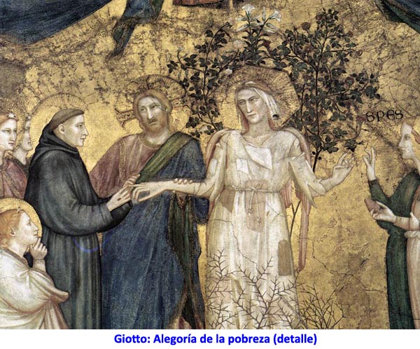 Giotto: Alegoría de la pobreza (detalle)