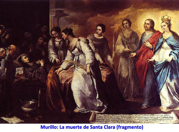 Murillo: La muerte de Santa Clara (fragmento)